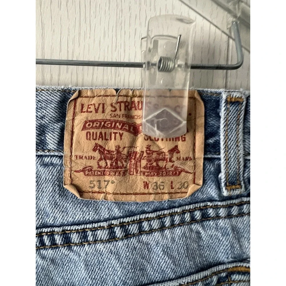 Levis 517 Boot Cut Jeans Mens 36x30 (FITS 34x30)Cotton FADED Heritage